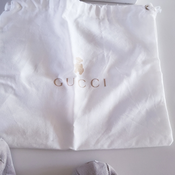 GUCCI  Leather Upper & Rubber Sole Kid Loto/NS Nylon Oatmeal Loafers- size 17 - Picture 2 of 11